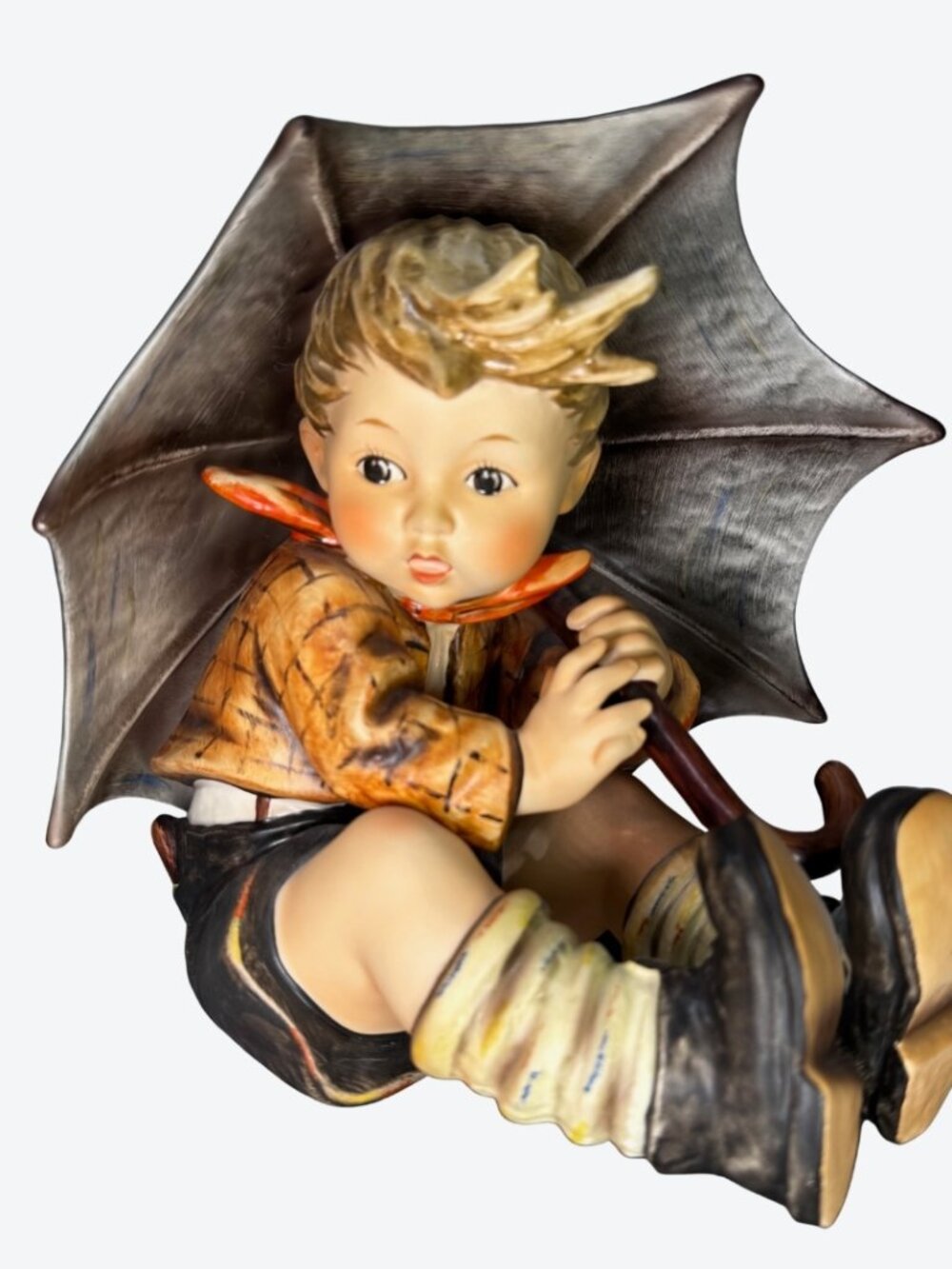 M.I. Hummel Goebel Umbrella Boy & Girl Porcelain Figurine Set - Picture 2 of 16